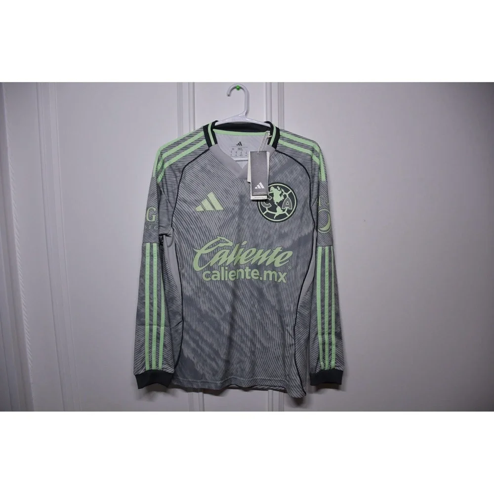 Adidas Club America 25/26 Third Long Sleeve Jersey XS Gray JN8638 NWT